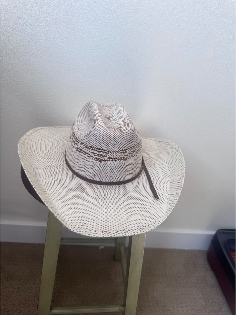 Twister Straw Cowboy Hat Size 7 1/8